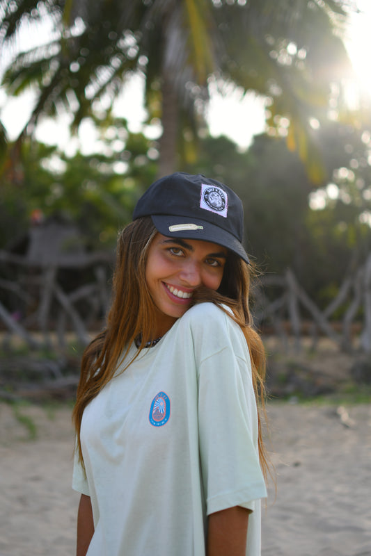 Surf Sexy Recycelt Cap / Black and Pink